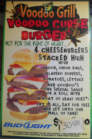 Voodoo Curse Burger Challenge